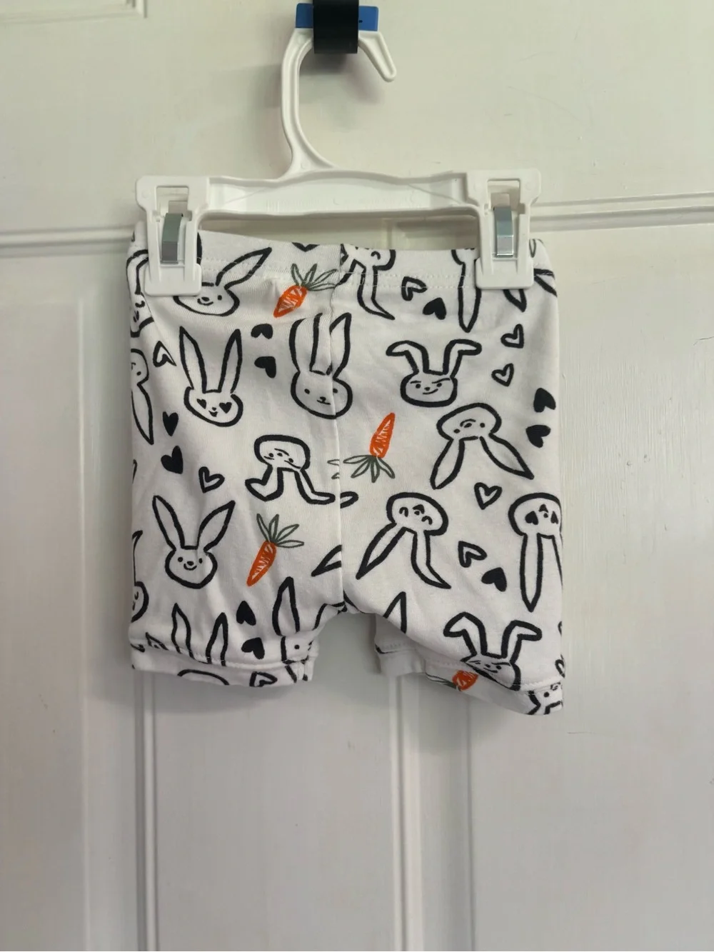 18/24M babyGap Black/White/Orange Bunny short sleeve tee/shorts pajama set.